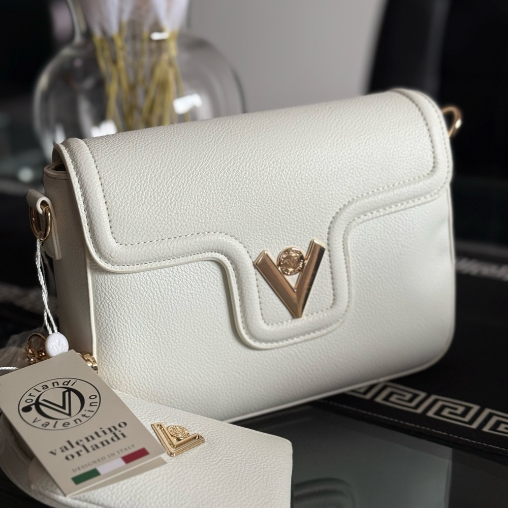 Valentino Orlandi White Crossbody Bag